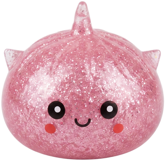 Mystery Dumpling Squishy Glitter Eenhoorn tijdens het knijpen, zacht materiaal