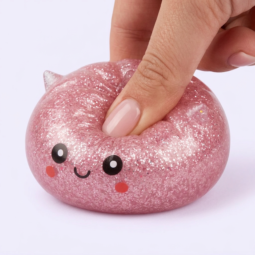 Mystery Dumpling Squishy Glitter Eenhoorn — slow-rise effect, het schuim vert langzaam terug