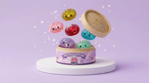 Dumplings Squishy Glitter Mystery – Glinsterende Verrassing tijdens het knijpen, zacht materiaal