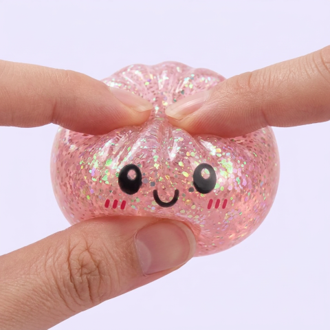Dumplings Squishy Glitter Mystery – Glinsterende Verrassing tijdens het knijpen, zacht materiaal