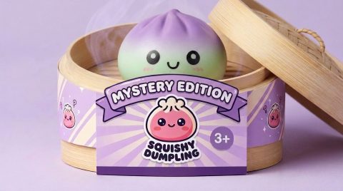 Dumpling Squishy Ombre Mystery Verrassing in het bamboe stoommandje