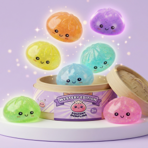 Dumpling Squishy Mystery Glow In The Dark Glitter tijdens het knijpen, zacht materiaal