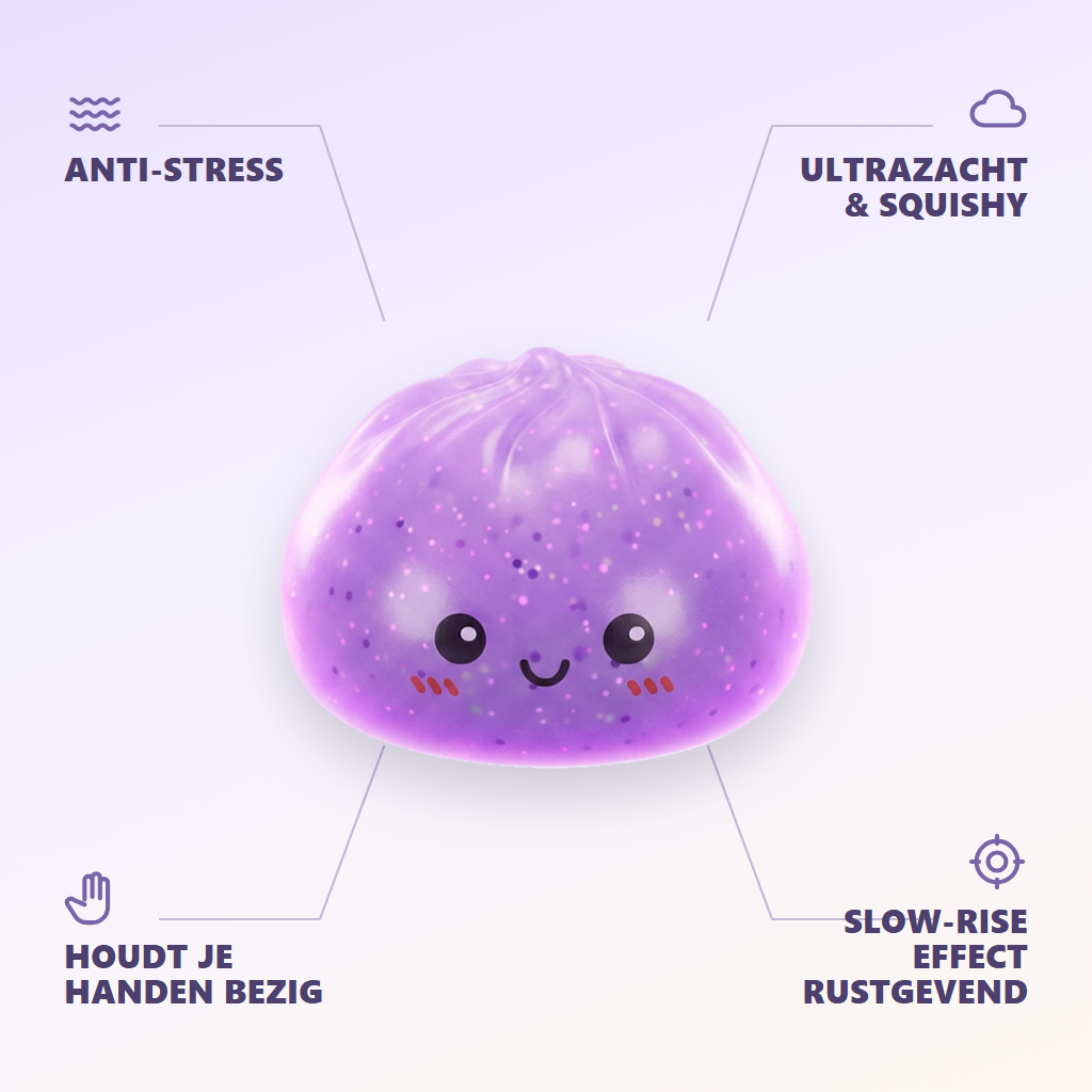 Dumpling Squishy Mystery Glow In The Dark Glitter — zijn voordelen