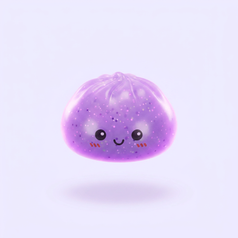 Dumpling Squishy Mystery Glow In The Dark Glitter tijdens het knijpen, zacht materiaal
