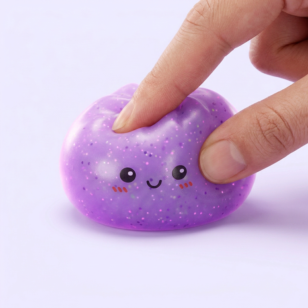 Dumpling Squishy Mystery Glow In The Dark Glitter tijdens het knijpen, zacht materiaal