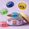 Squishy Dumpling Mystery Glitter Mini Set tijdens het knijpen, zacht materiaal