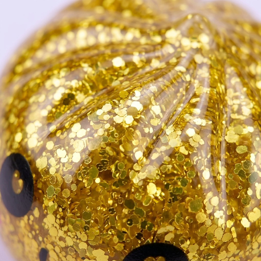 Squishy Dumpling Mystery Glitter Mini Set — macro-close-up van de textuur