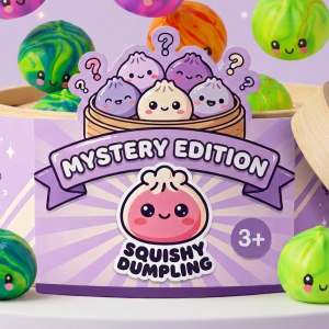 Dumpling Squishy Mystery Tie Dye Mini Verrassing tijdens het knijpen, zacht materiaal