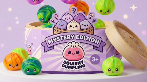 Dumpling Squishy Mystery Tie Dye Mini Verrassing tijdens het knijpen, zacht materiaal