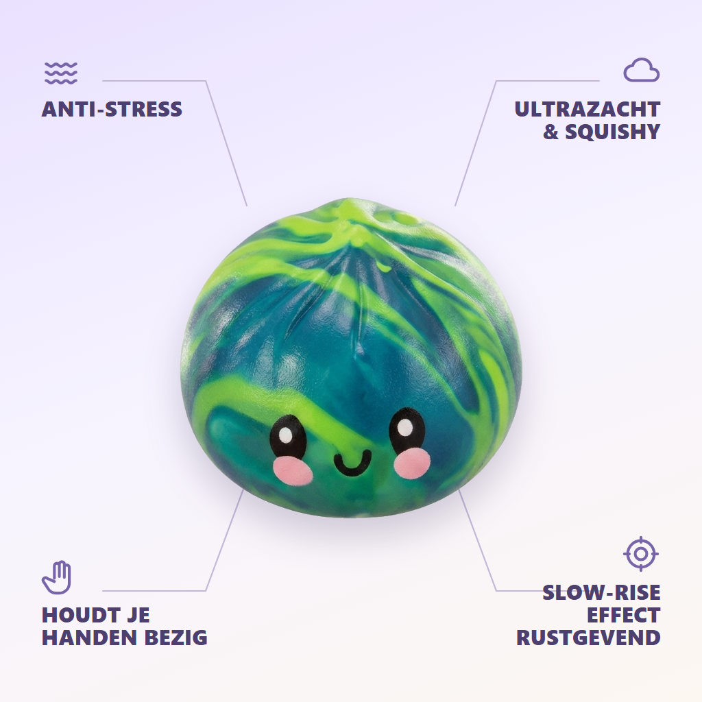 Dumpling Squishy Mystery Tie Dye Mini Verrassing — zijn voordelen