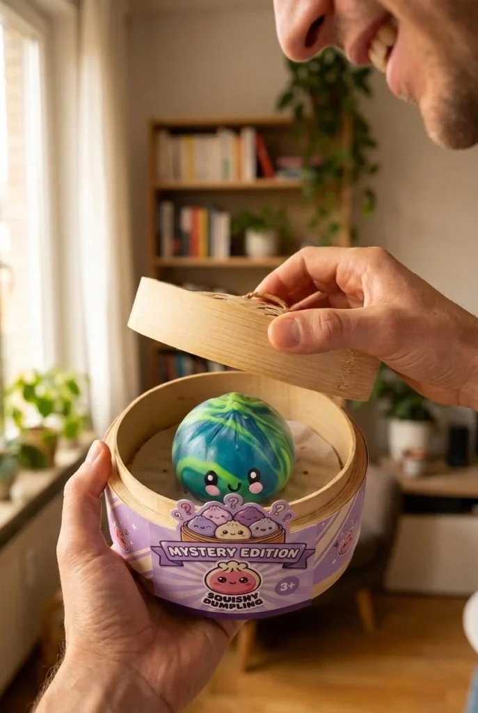 Dumpling Squishy Mystery Tie Dye Mini Verrassing tijdens het uitpakken