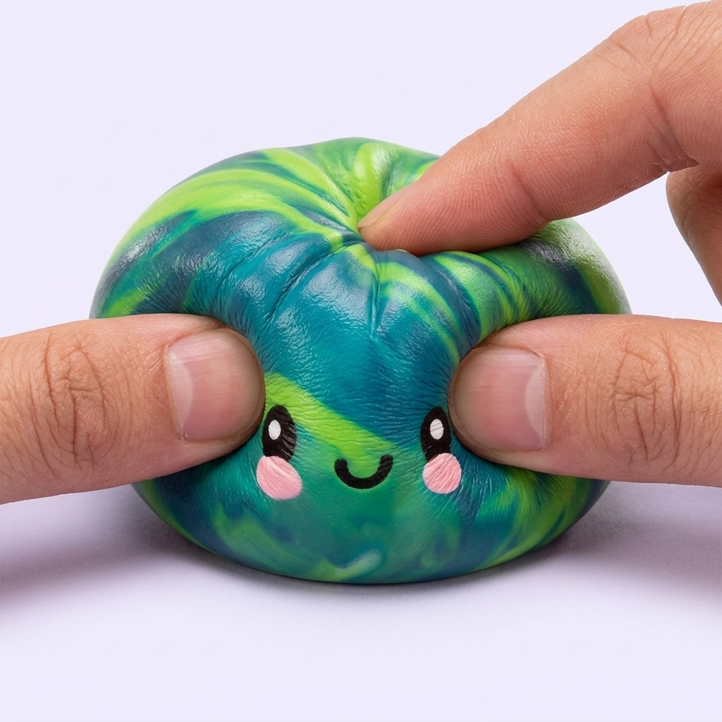 Dumpling Squishy Mystery Tie Dye Mini Verrassing — slow-rise effect, het schuim vert langzaam terug