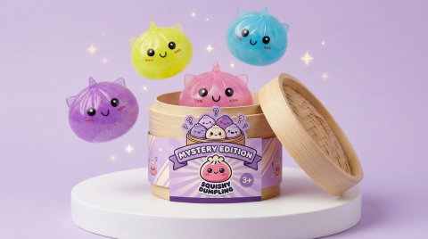 Dumpling Squishy Unicorn Mystery Mini Eenhoorn tijdens het knijpen, zacht materiaal