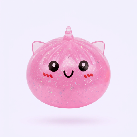 Dumpling Squishy Unicorn Mystery Mini Eenhoorn tijdens het knijpen, zacht materiaal