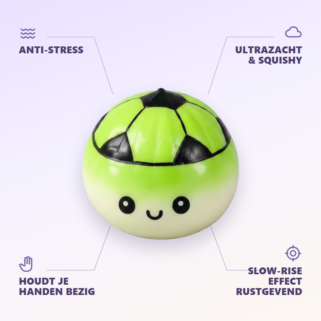 Mystery Dumpling Squishy Voetbal Editie — zijn voordelen