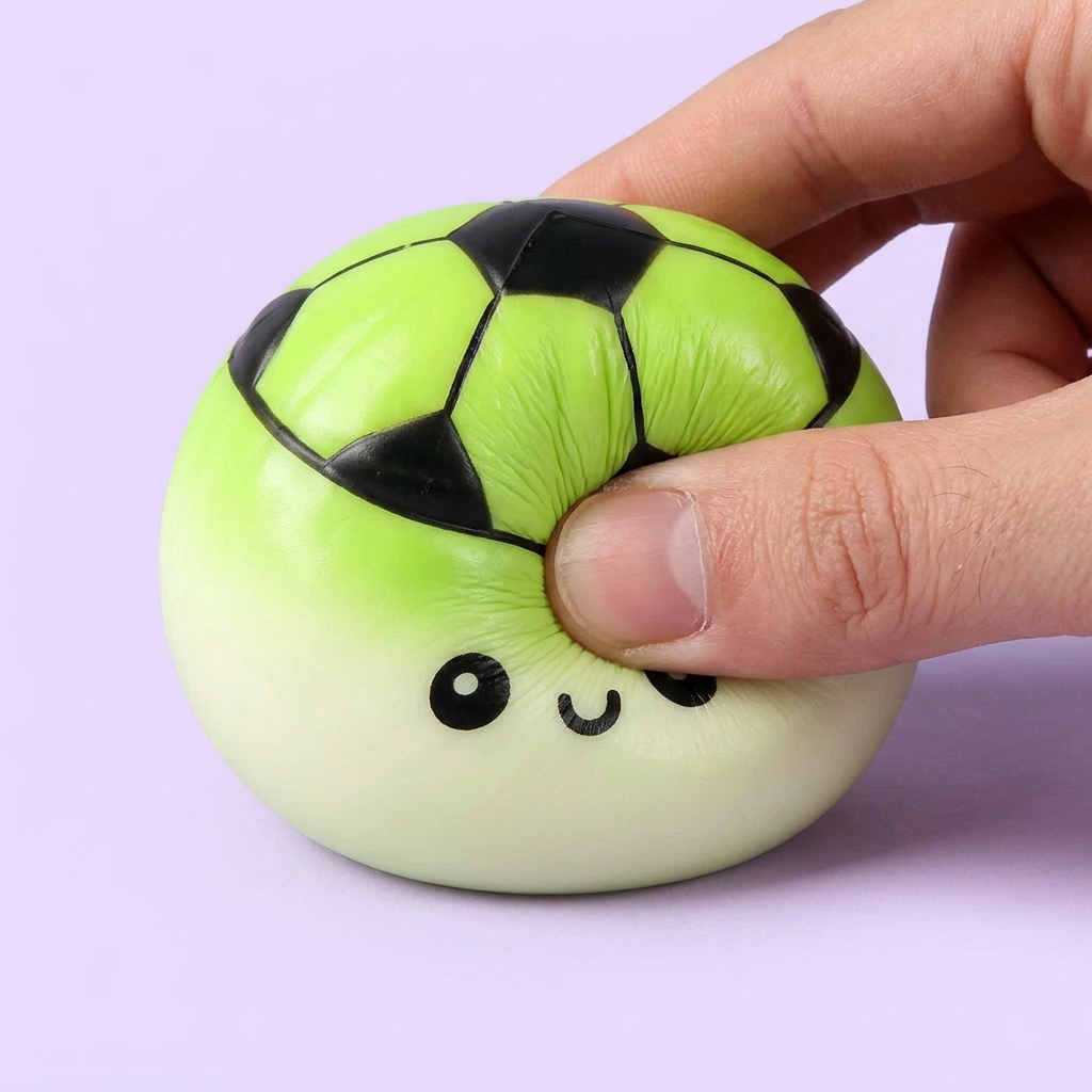 Mystery Dumpling Squishy Voetbal Editie — slow-rise effect, het schuim vert langzaam terug