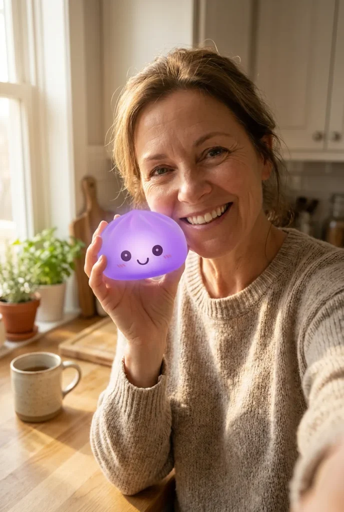 Mystery Squishy Dumpling Nachtlampje in het dagelijks leven
