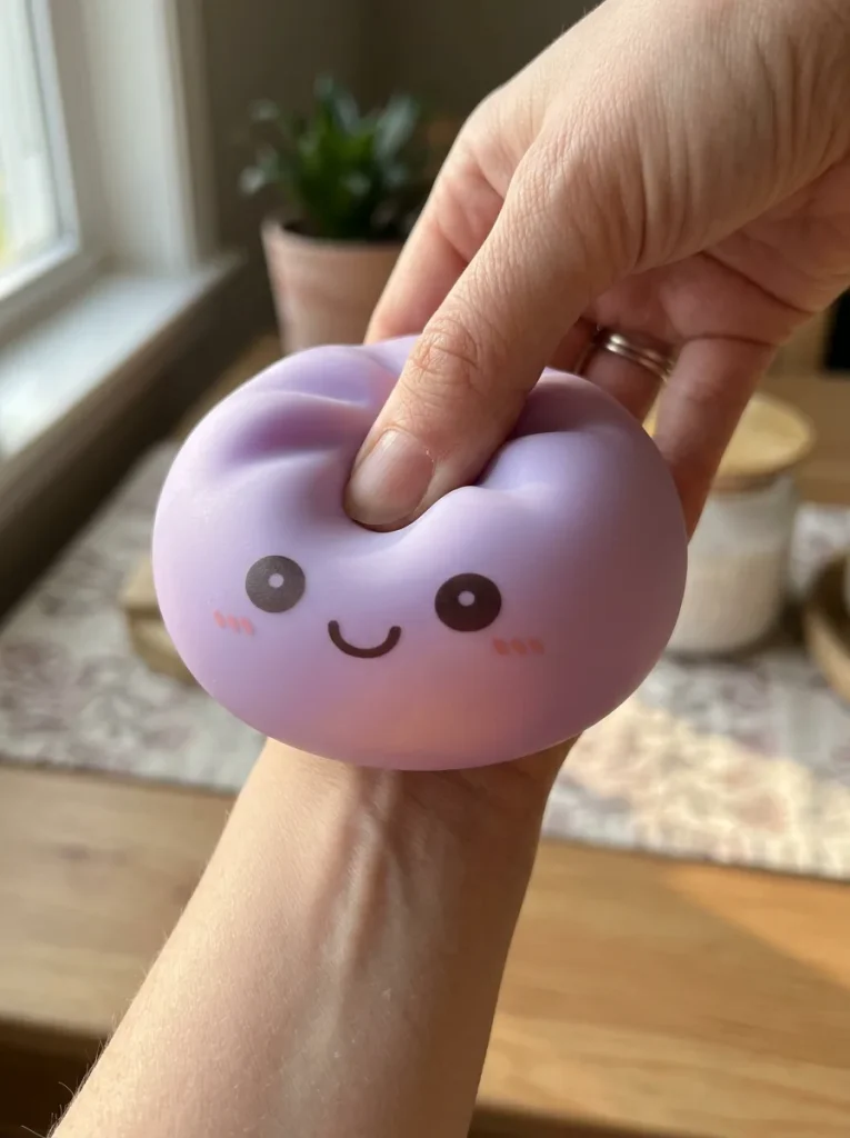 Mystery Squishy Dumpling Nachtlampje tijdens het knijpen