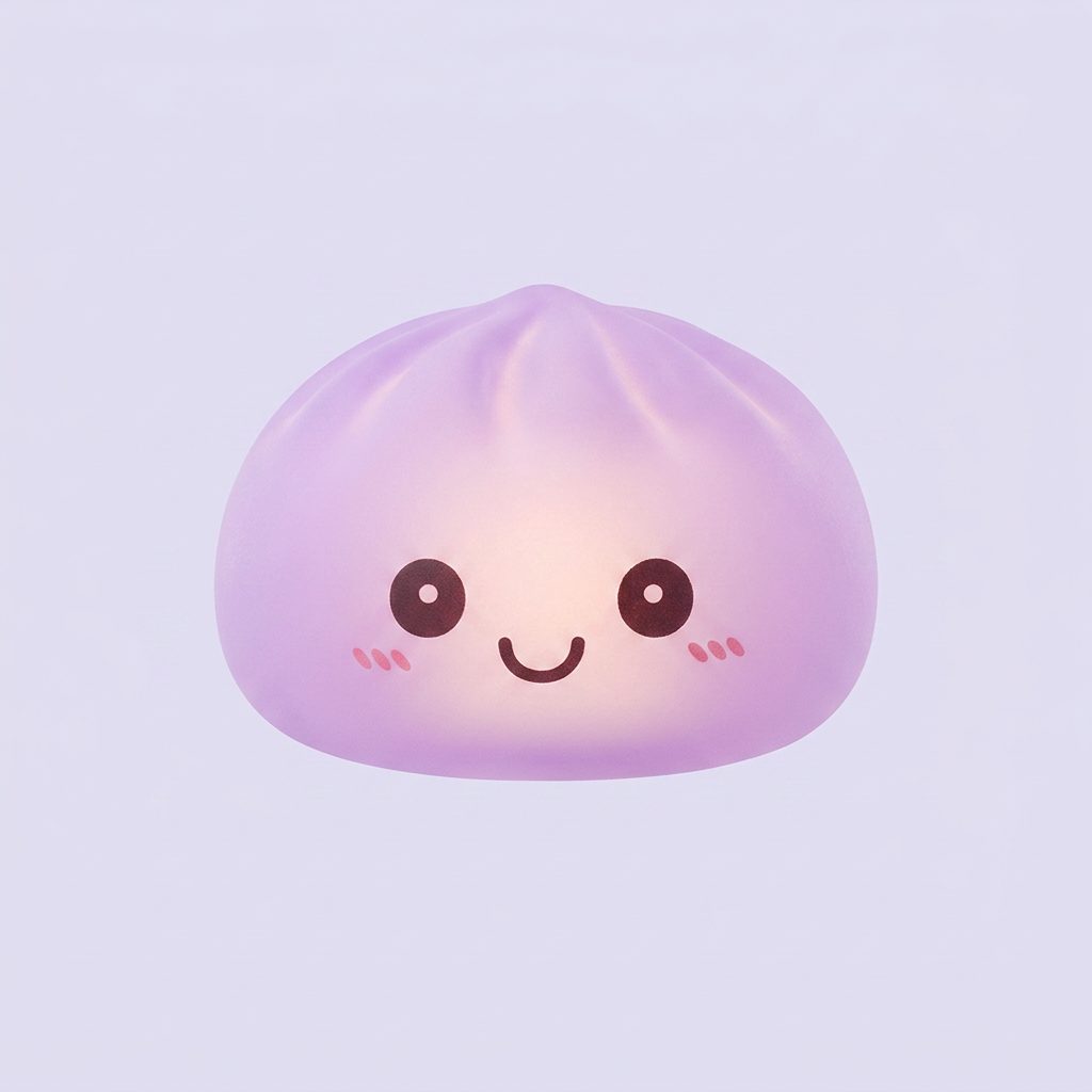 Mystery Squishy Dumpling Nachtlampje tijdens het knijpen, zacht materiaal