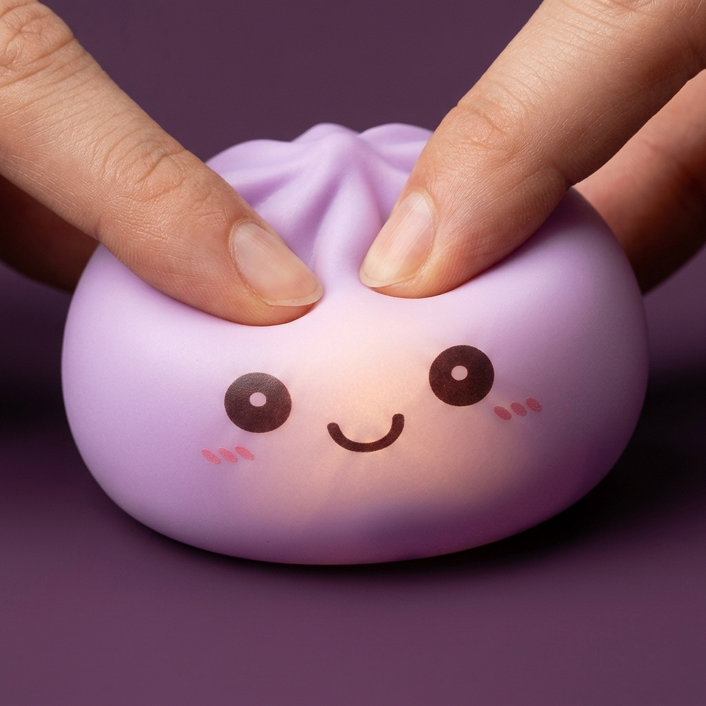 Mystery Squishy Dumpling Nachtlampje — slow-rise effect, het schuim vert langzaam terug