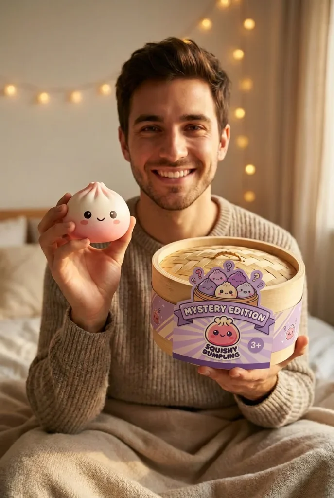 Mystery Dumpling Squishy Zomer Editie met zijn doos