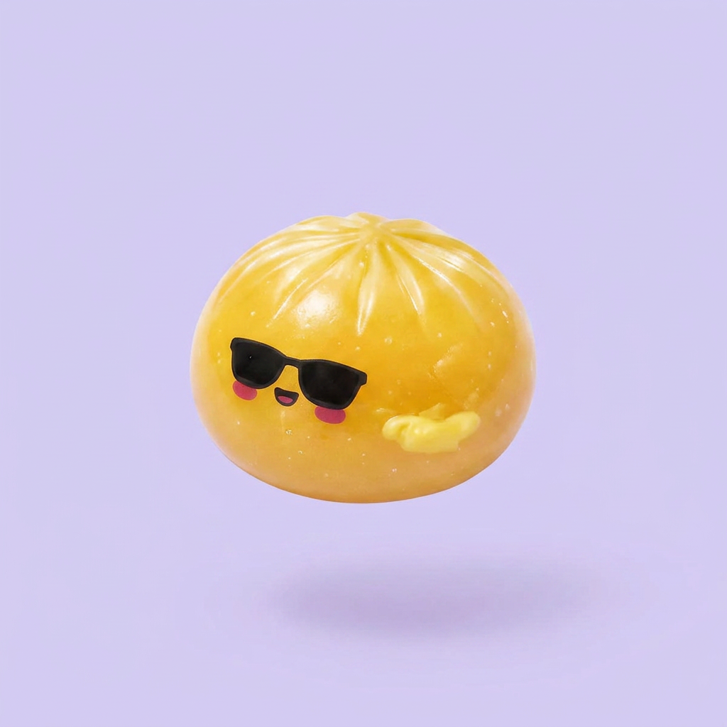Mystery Dumpling Squishy Zonnebril tijdens het knijpen, zacht materiaal