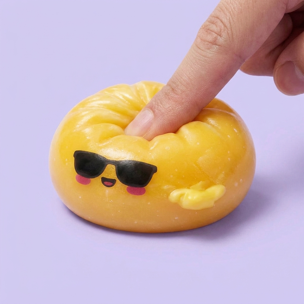 Mystery Dumpling Squishy Zonnebril tijdens het knijpen, zacht materiaal