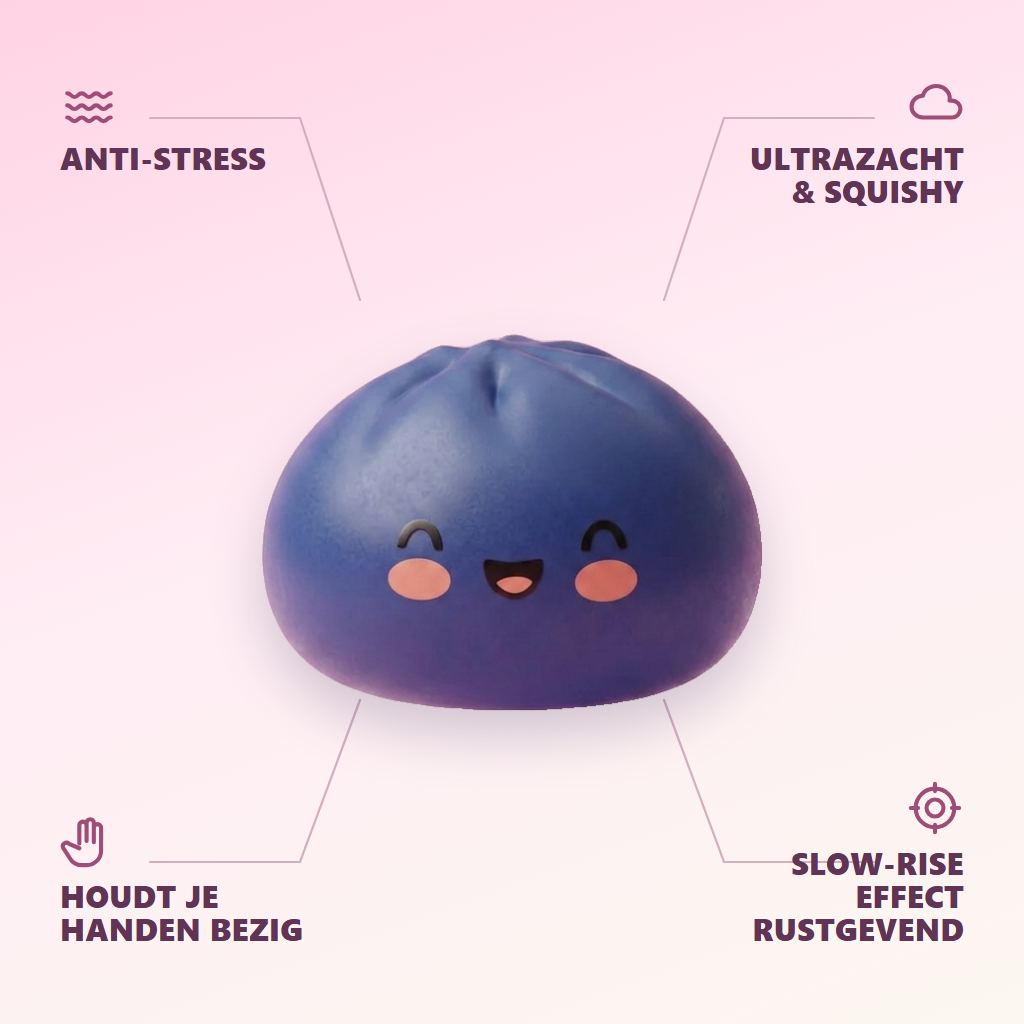Dumpling Squishy Navy Blue Midnight — zijn voordelen