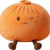 Giant Dumpling Squishy Oranje XXL Knuffelkussen tijdens het knijpen, zacht materiaal