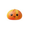 Squishy Dumpling Tie Dye Orange Zonsondergang tijdens het knijpen, zacht materiaal