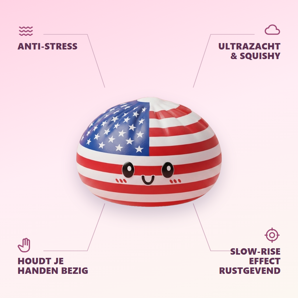 Squishy Dumpling USA – Amerikaanse Vlag Squishy — zijn voordelen