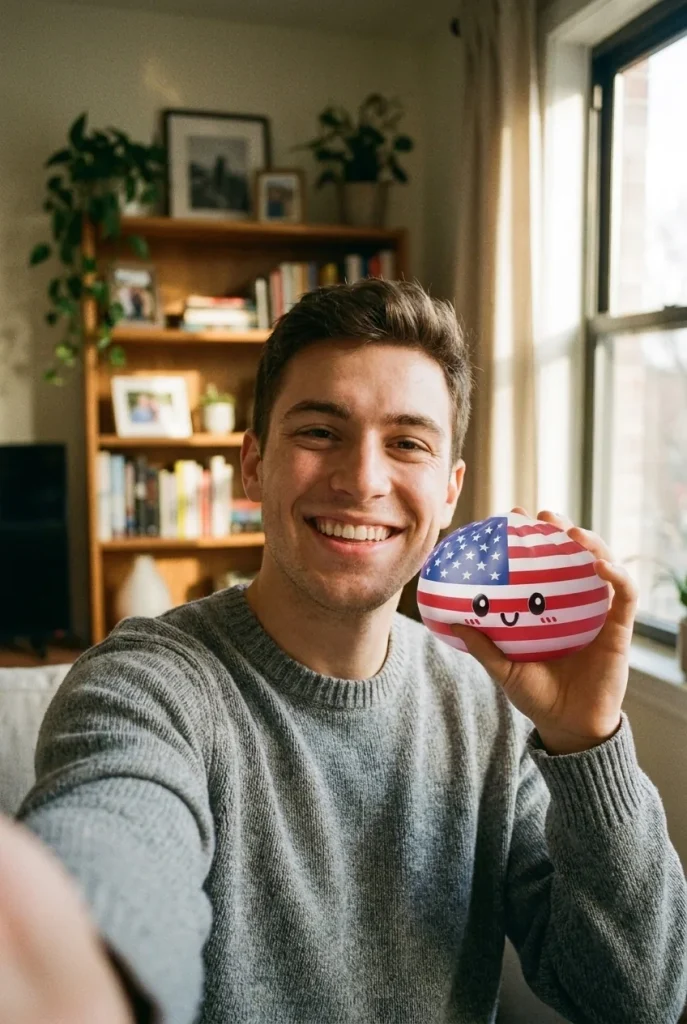 Squishy Dumpling USA – Amerikaanse Vlag Squishy in het dagelijks leven