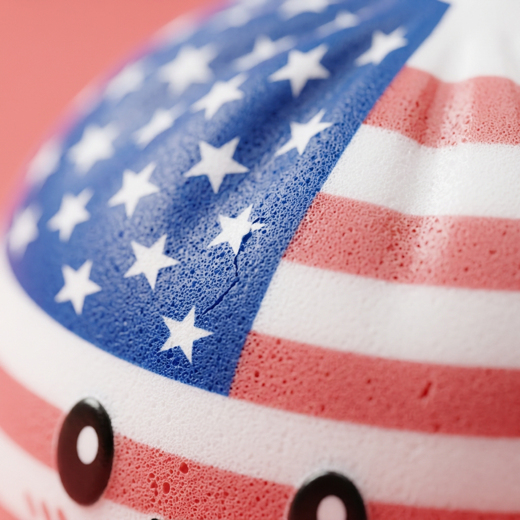 Squishy Dumpling USA – Amerikaanse Vlag Squishy — macro-close-up van de textuur