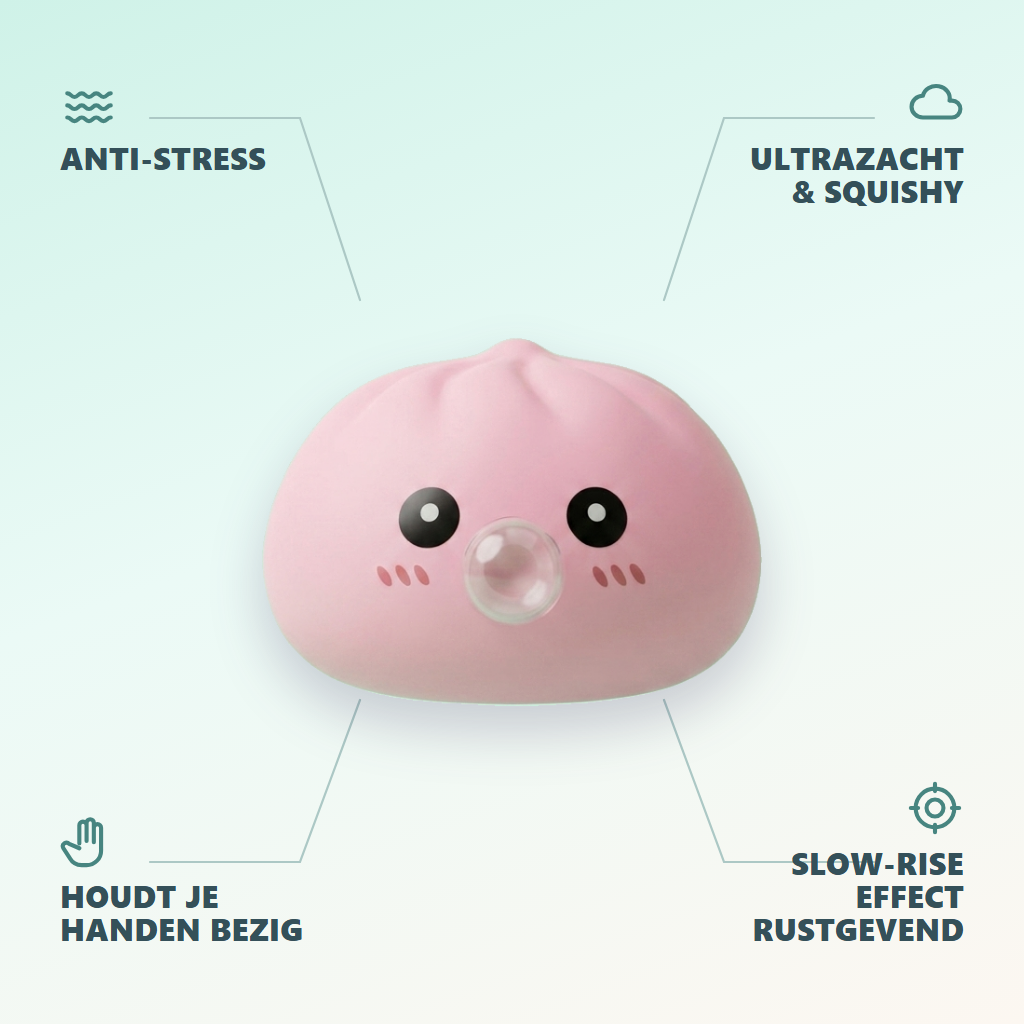 Dumpling Squishy Roze Zacht & Pluizig — zijn voordelen