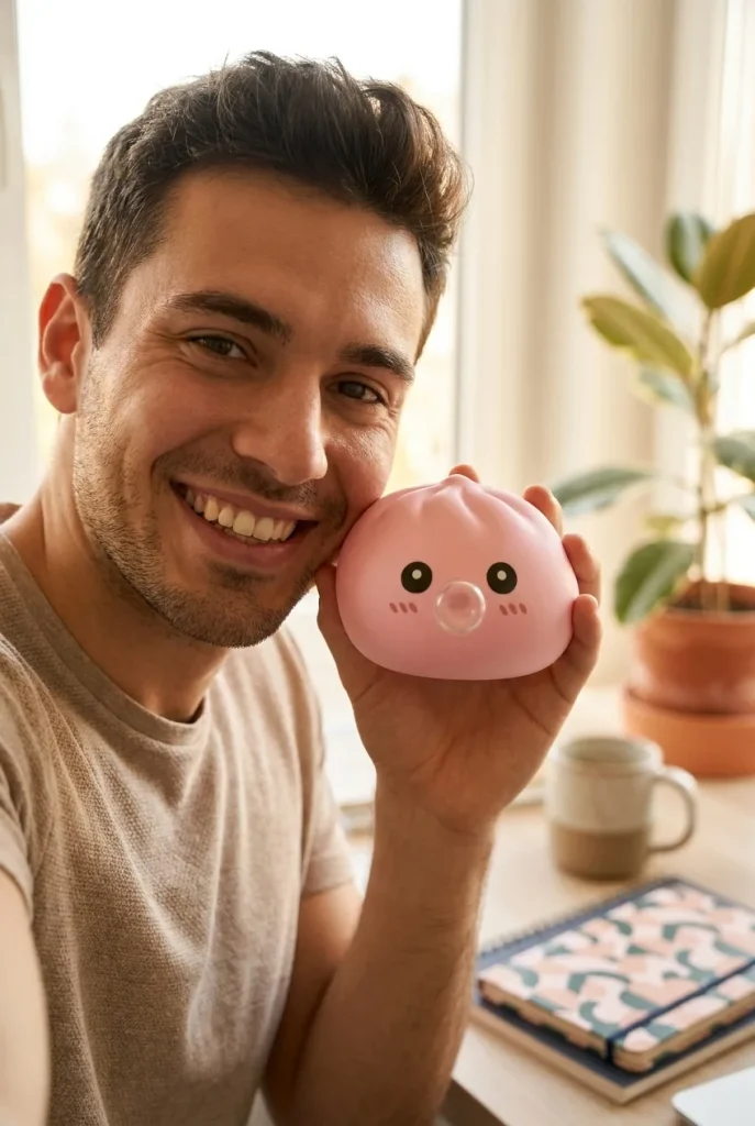 Dumpling Squishy Roze Zacht & Pluizig in het dagelijks leven