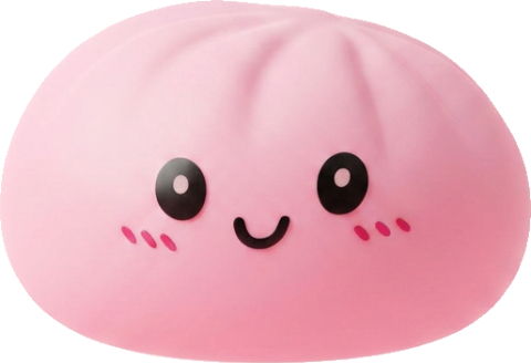 Pink Squishy Dumpling Zachte Bloesem tijdens het knijpen, zacht materiaal
