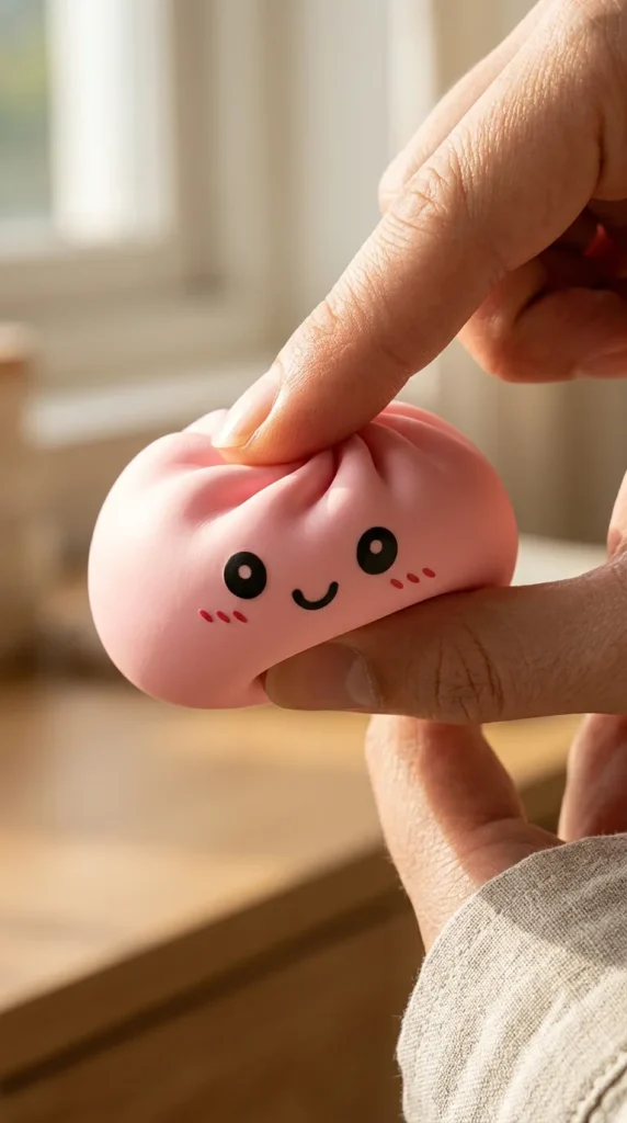 Pink Squishy Dumpling Zachte Bloesem tijdens het knijpen