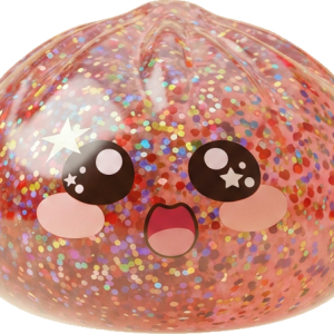 Galaxy Dumpling Squishy Roze Kawaii tijdens het knijpen, zacht materiaal