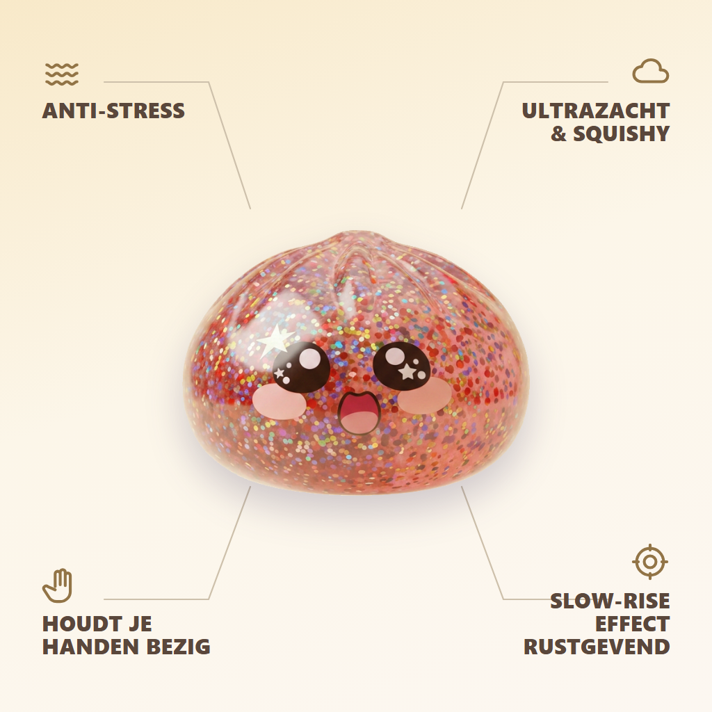 Galaxy Dumpling Squishy Roze Kawaii — zijn voordelen