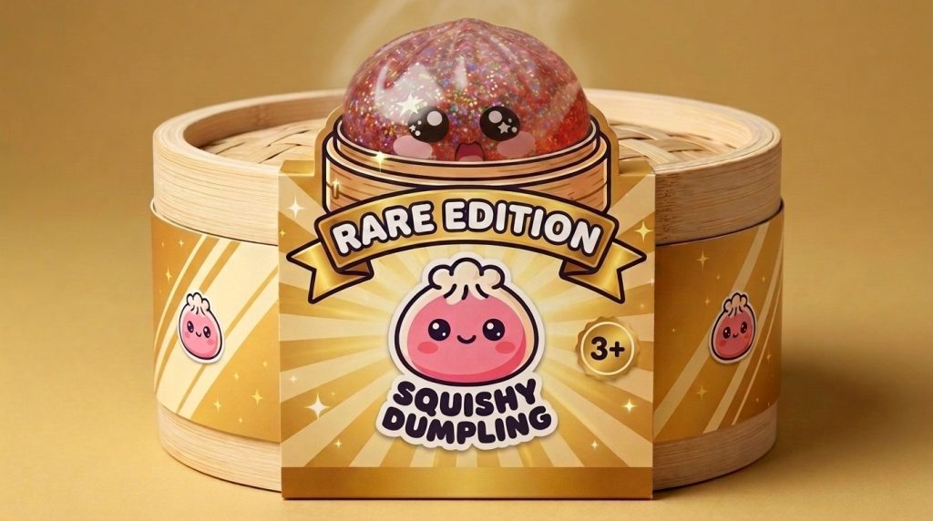 Galaxy Dumpling Squishy Roze Kawaii in het bamboe stoommandje