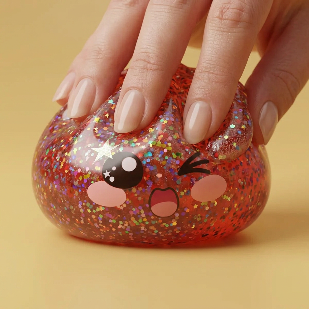 Galaxy Dumpling Squishy Roze Kawaii — slow-rise effect, het schuim vert langzaam terug