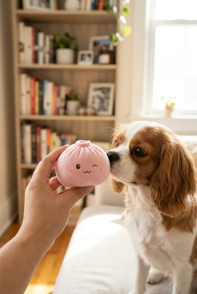 Squishy Dumpling Toy Roze XXL Knuffelkussen met een knuffel