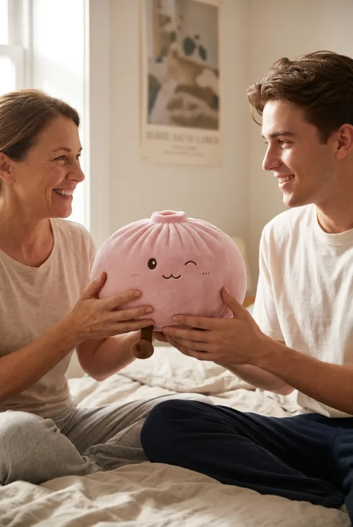 Squishy Dumpling Toy Roze XXL Knuffelkussen als cadeau-idee