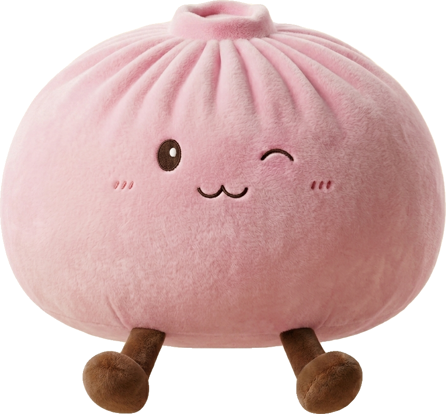 Squishy Dumpling Toy Roze XXL Knuffelkussen tijdens het knijpen, zacht materiaal
