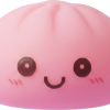 Dumpling Squishy Nachtlampje Zacht Roze tijdens het knijpen, zacht materiaal