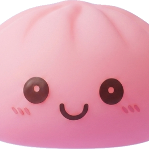 Dumpling Squishy Nachtlampje Zacht Roze tijdens het knijpen, zacht materiaal