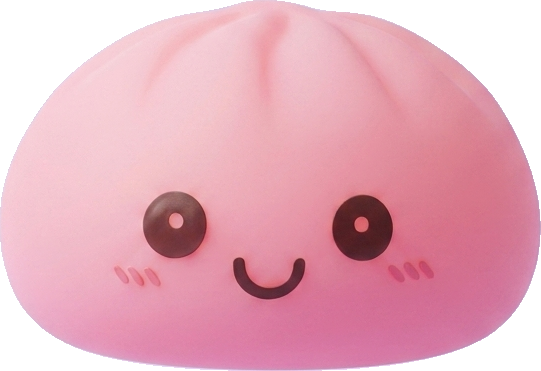 Dumpling Squishy Nachtlampje Zacht Roze tijdens het knijpen, zacht materiaal