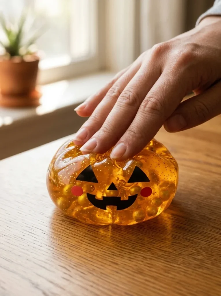 Pumpkin Dumpling Squishy Halloween Lichtgevend tijdens het knijpen