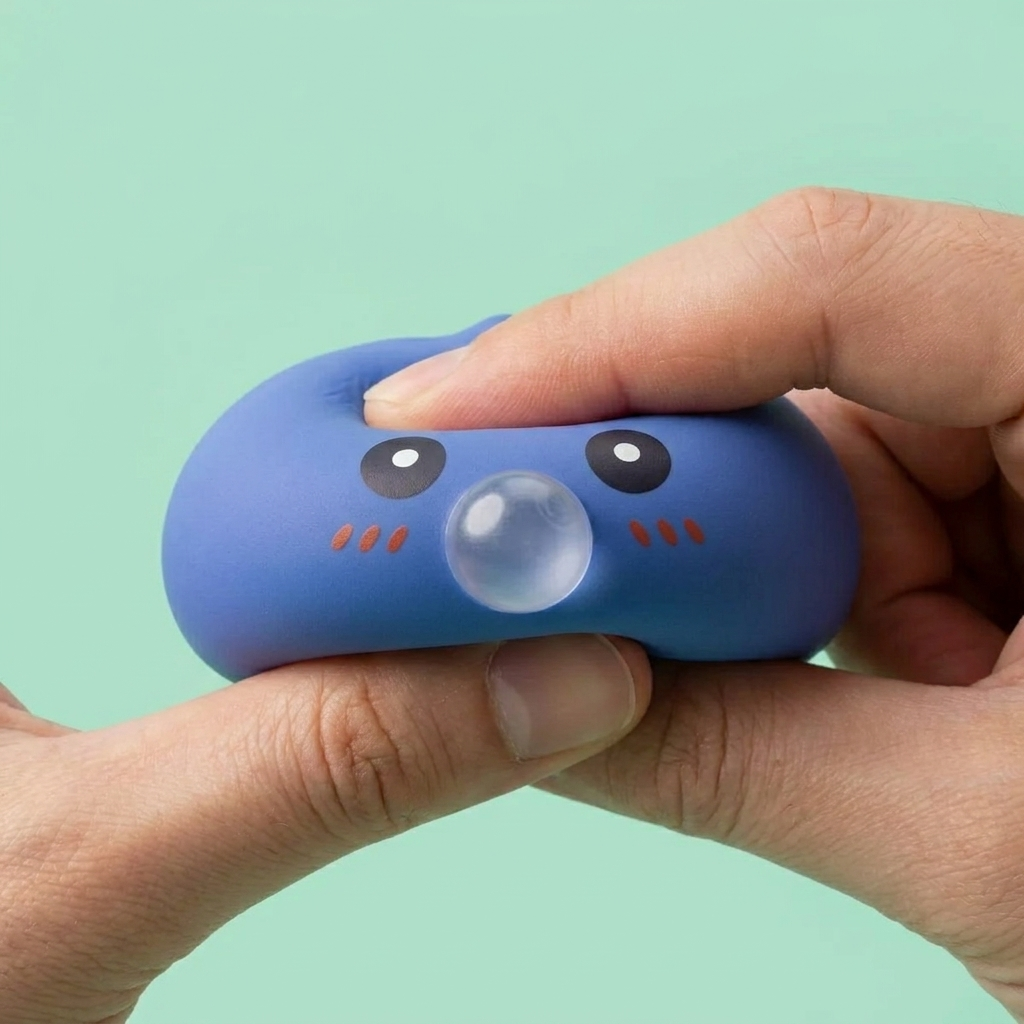 Dumpling Squishy Paars XXL Zacht — slow-rise effect, het schuim vert langzaam terug