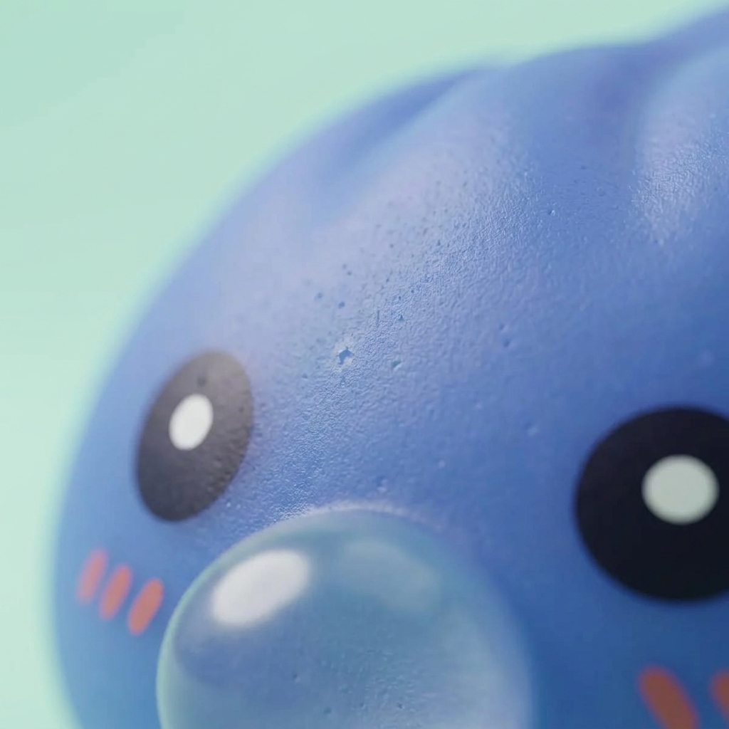 Dumpling Squishy Paars XXL Zacht — macro-close-up van de textuur